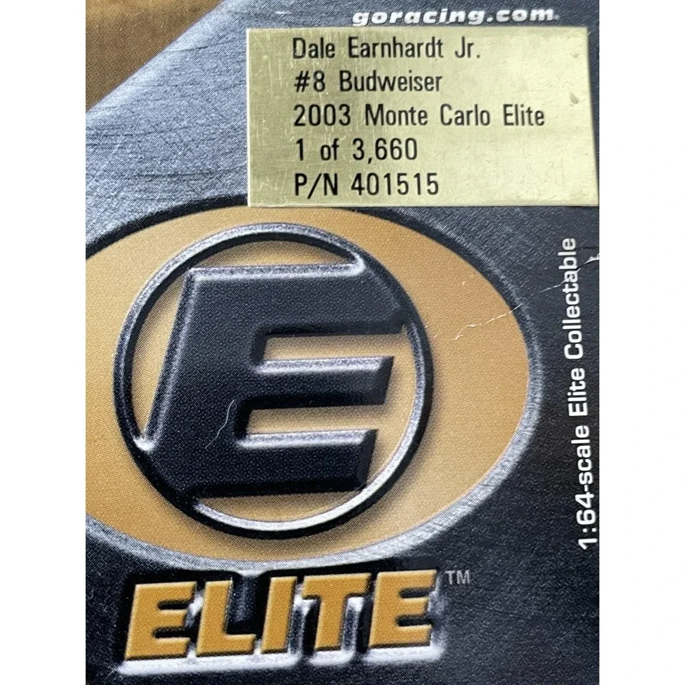 Dale Earnhardt Jr 2003 Monte Carlo Elite Budweiser Diecast Action 1:64 NASCAR